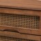Baxton Studio Rina MidCentury Modern Ash Walnut Finished Wood 4Piece Full Size Bedroom Set with Synthetic Rattan 223-9812-9813-11298-11300-ZORO - alternate 6